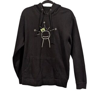 Dream Hoodie Medium Black Minecraft YouTube Merch‎ Crown Star Graphic Pullover